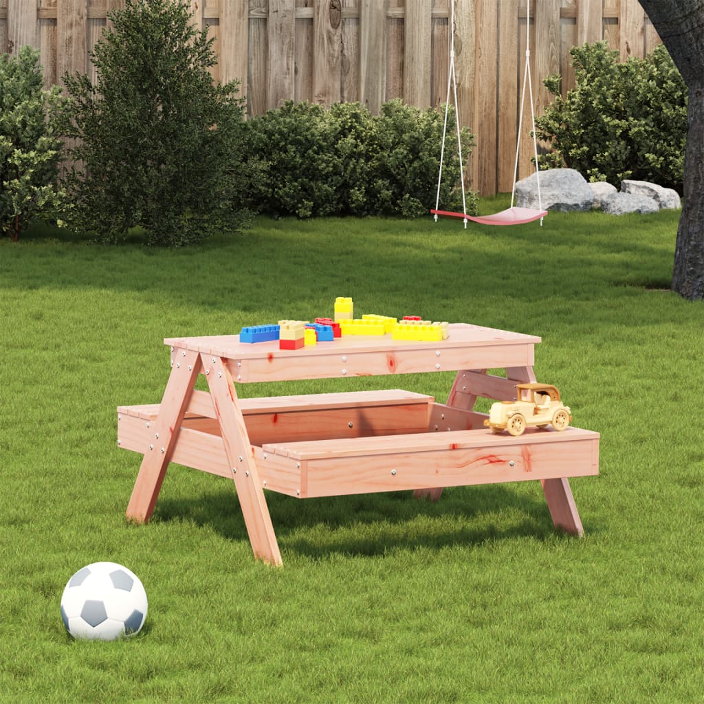 vidaXL Picknicktafel voor kinderen 88x97x52 cm massief douglashout