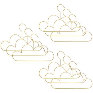 Atmosphera Kledinghanger Wolk - 9x - goud - kinderen - hangers -