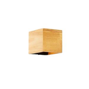 QAZQA Landelijke Wandlamp Eiken Hout - Transfer