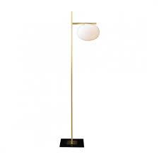 Oluce  Alba 382 vloerlamp Satijn messing