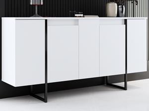 Mobistoxx Dressoir LUXANA 4 deuren wit/zwart