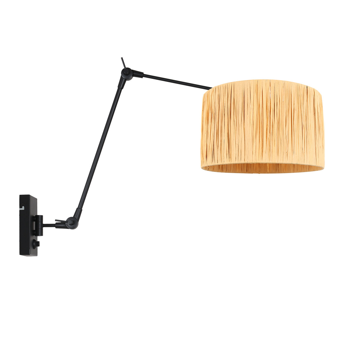 Steinhauer Wandlamp Prestige chic | 1 lichts | draai-&kantelbaar | 30x80x50 cm | naturel zwart
