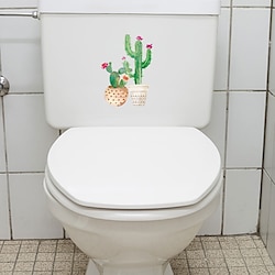 stickers met zomerthema: cactus, zeemeerminnen, ananassen, zonnebloemen - ideaal voor toiletbrillen, koelkasten, kasten, woonkamers, slaapkamers, studeerkamers - ultratransparante