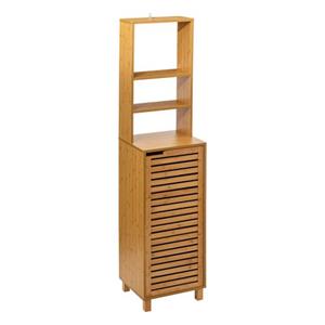 5five Hoge Badkamerkast Sicela Bamboelook 33x38x168 Cm - Bruin