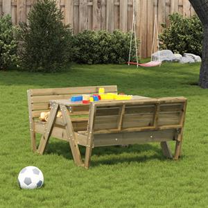 vidaXL Picknicktafel voor kinderen 88x122x58 cm geïmpregneerd hout