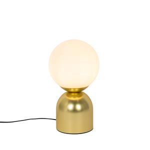 QAZQA Hotel chique tafellamp goud met opaal glas - Pallon Trend