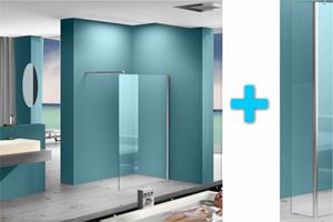 Aqua Splash Inloopdouche Met Zijwand 30 cm 100X200 cm 8 mm Nano Coating 