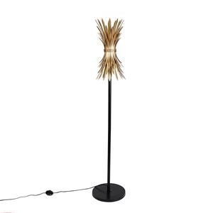 QAZQA Art Deco vloerlamp goud - Wesley