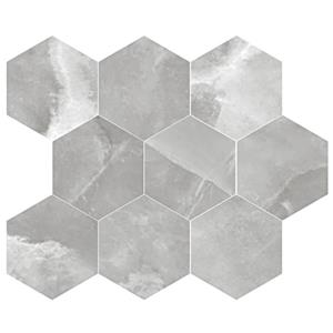 EnergieKer Onyx ek wand- en vloertegel - 26x90cm - Natuursteen look - hexagon - Grey pulido gepolijst (grijs) SW07314173-8