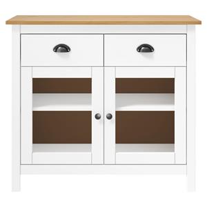 vidaXL Dressoir Hill Range 90x40x80 cm massief grenenhout wit