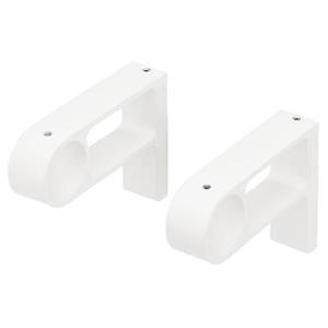 Leen Bakker 28MM WIT METAAL HOOKED BRACKET 2ST - 2016373