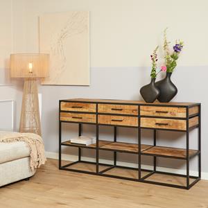 Het Steigerhouthuis Dressoir Denver 160 cm | Mangohout en metaal