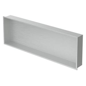 luxebath Wandnische aus Edelstahl, 90x30x10 cm, Silber, Duschnische mit Rahmen, Einbauregal, Flexibler Einbau, Befliesbare Nische für Badutensilien,