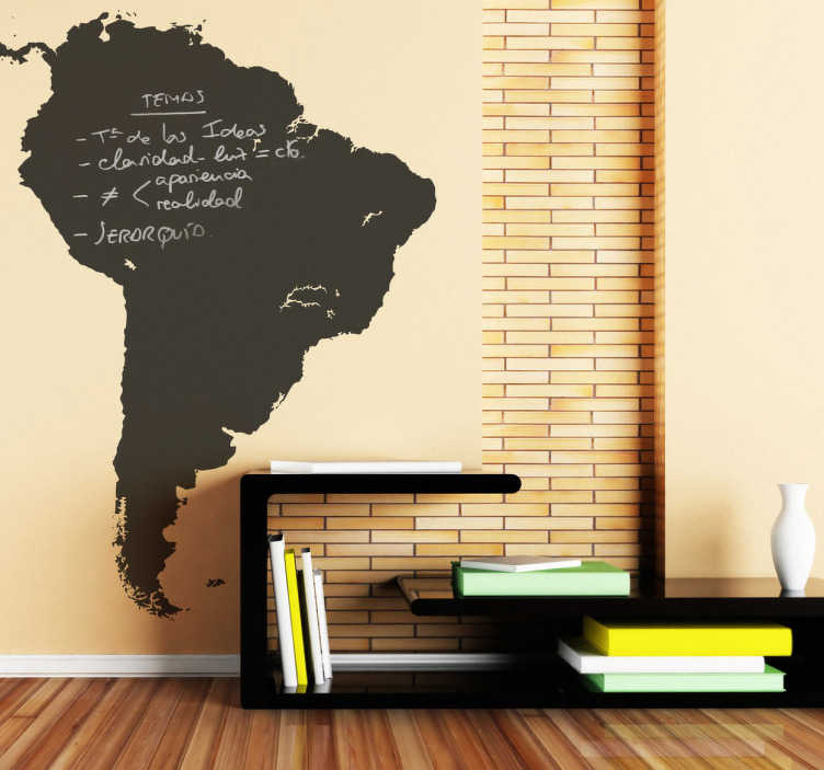 Tenstickers Sticker schoolbord Zuid Amerika