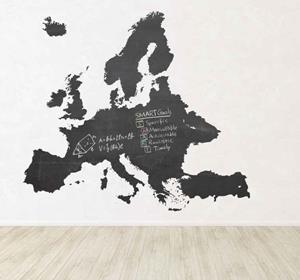 Tenstickers Sticker kaart Europa krijtbord