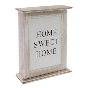 Home affaire Sleutelkastje Home Sweet home, wit met 6 haken & opschrift, shabby look