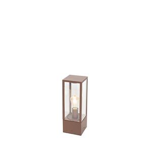 QAZQA Industriële staande buitenlamp roestbruin 40 cm IP44 - Charlois