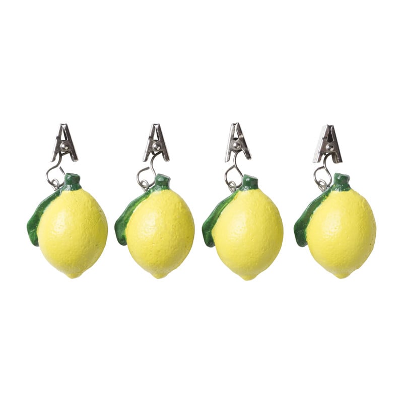 Xenos Tafelkleed gewichten citroen - set van 4