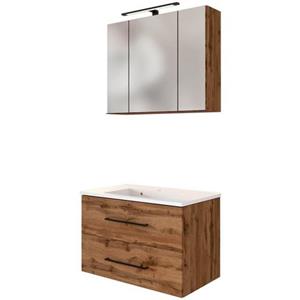 HELD MÖBEL Wastafelmeubel Luena Breedte 80 cm, soft-closefunctie (set, 2-delig)