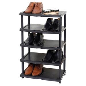 Concorde Schoenenrek - zwart - 10 paar schoenen - kunststof - x 30 x 80 cm -