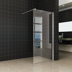 Aqua Splash Douchewand Met RVS Profiel 100X200 cm 10 mm Nano Glas 
