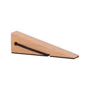 Esschert Design Esschert deurstopper/deurwig - beukenhout/rubber - anti-slip - beige - 12 x 3 x 4 cm -