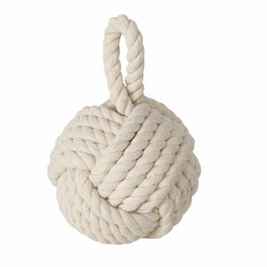 Boltze deurstopper knoop - 1.5 kilo - creme witÂ - jute - 23 x 15 cm -