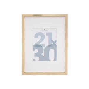 Fotolijstje met passe partout - voor een foto van 21 x 30 cm - goud - MDF/Glas -