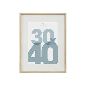 Fotolijstje met passe partout - voor een foto van 30 x cm - naturel - MDF/Glas -