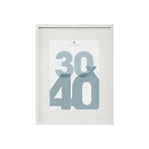 Atmosphera Fotolijstje met passe partout - voor een foto van 30 x cm - wit - MDF/Glas -