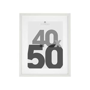 Atmosphera Fotolijstje met passe partout - voor een foto van x 50 cm - wit - MDF/Glas -