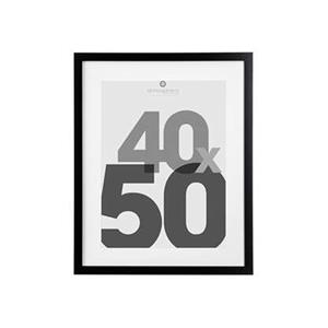 Atmosphera Fotolijstje met passe partout - voor een foto van x 50 cm - zwart - MDF/Glas -