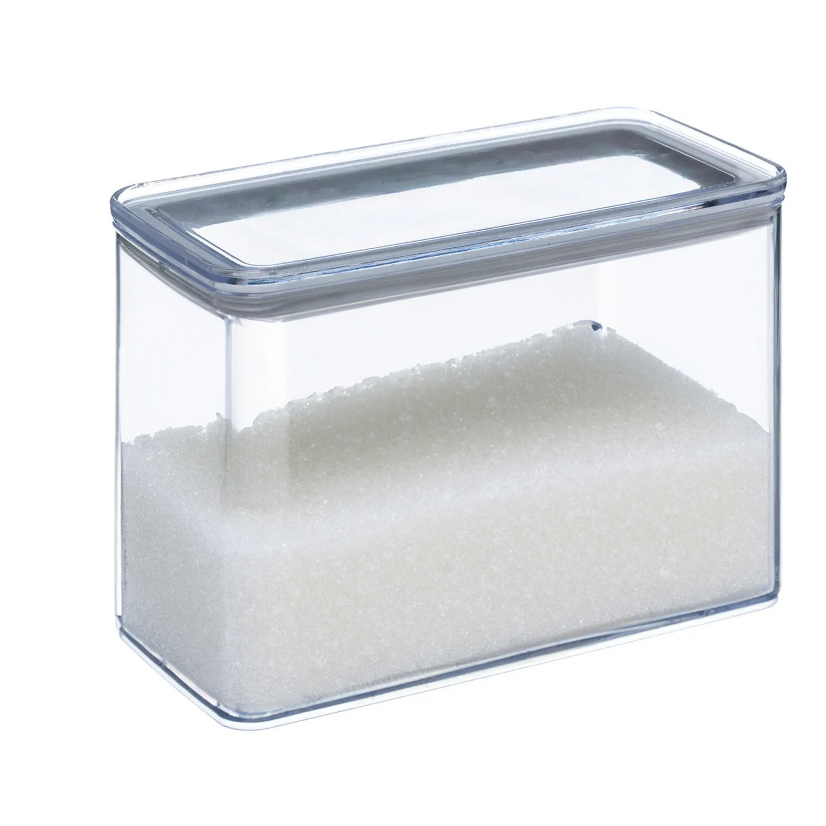 5five Voorraadpot - keuken/voedsel - kunststof - 2000 ml - luchtdichte deksel - transparant -