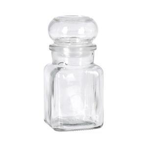 Excellent Houseware Set van 4x kruidenpotjes/voorraadpotjes - glas - 150 ml -