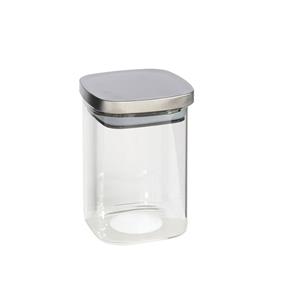 Gerimport Voedsel/etenswaren bewaren voorraadpot 1400 ml glas met RVS deksel -