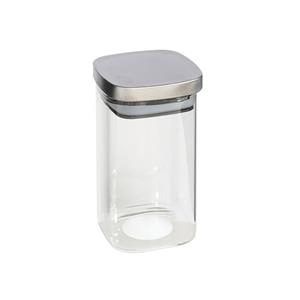 Gerimport Voedsel/etenswaren bewaren voorraadpot 1500 ml glas met RVS deksel -