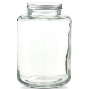 Zeller Present Vorratsglas Vorratsglas m. Metalldeckel, Glas / Metall, 7000 ml, Glas / Metall, transparent, Ø20 x 29,5 cm