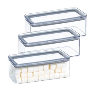 5five Voorraadpot - 5x - keuken/voedsel - kunststof - 1000 ml - luchtdichte deksel - transparant -