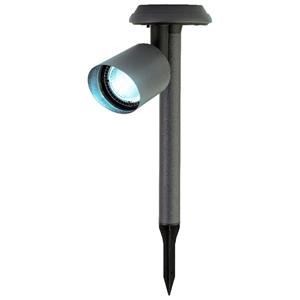 Lumineo Solar prikspot/tuinspot - metaal - zwart - H26 cm -