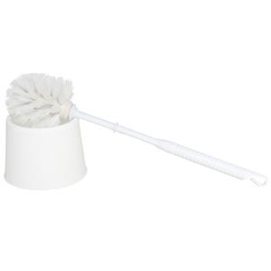 Voordelige wc/toiletborstel en houder wit 33 cm van kunststof -
