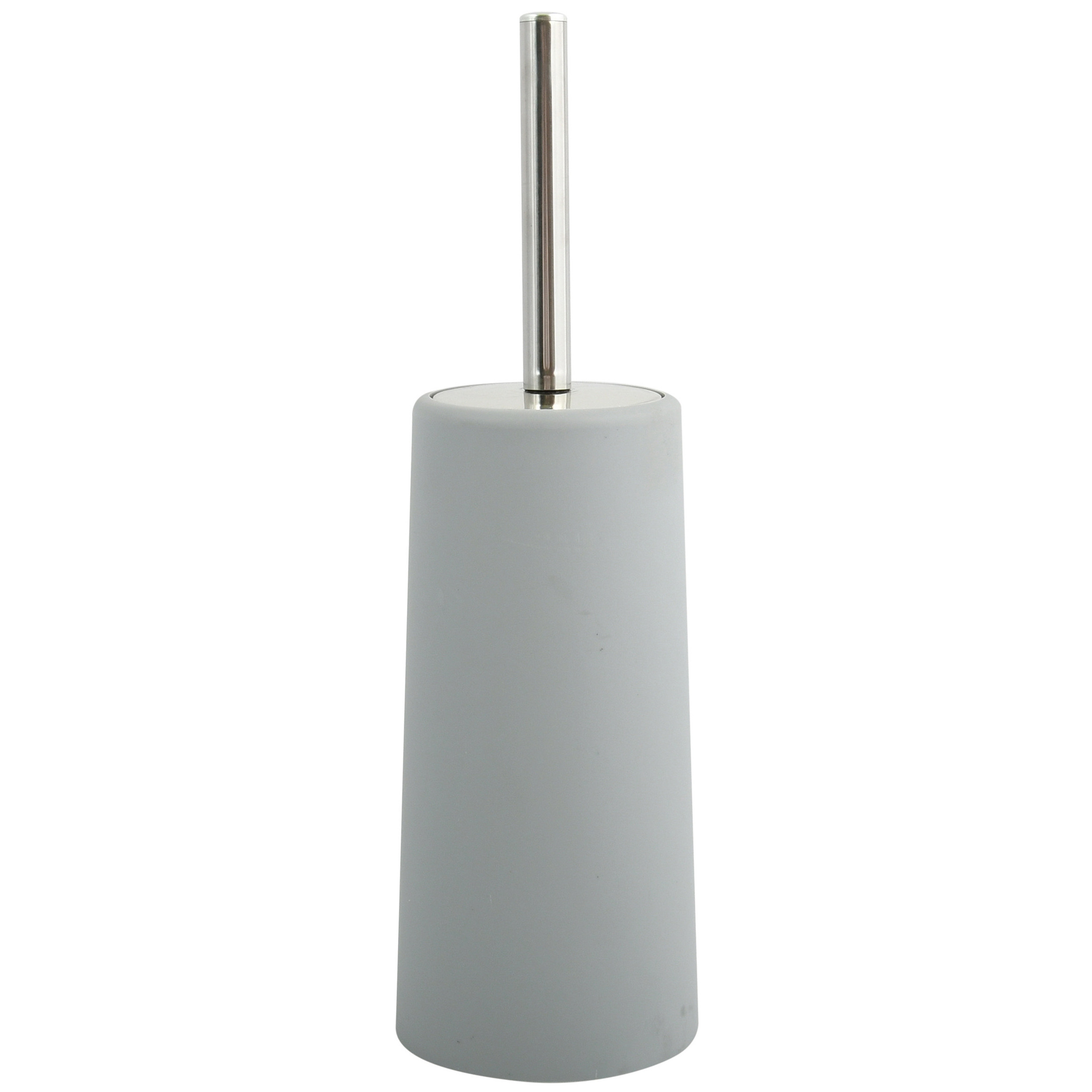 MSV Toiletborstel houder/WC-borstel - lichtgrijs - kunststof - 35 cm -