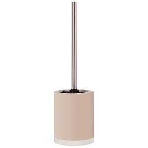 MSV Shine Toilet/wc-borstel houder - keramiek/metaal - beige - cm -