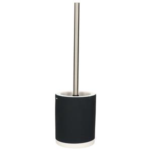 MSV Shine Toilet/wc-borstel houder - keramiek/metaal - donker marine blauw - cm -