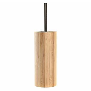 Items WC/Toiletborstel in houder bruin bamboe hout x 10 cm -