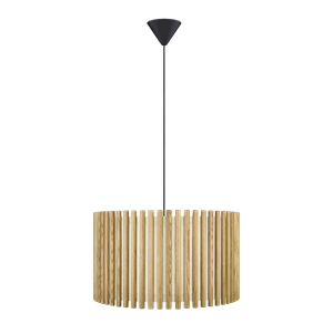 Umage Komorebi Large hanglamp natural oak - met koordset zwart - Ø 45 cm