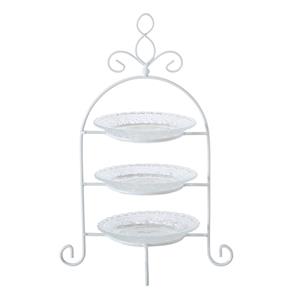 Boltze Kleine etagere wit 3-laags 30 x 23 cm -