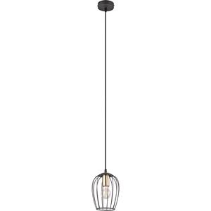 BES LED LED Hanglamp - Hangverlichting - Trion Rigo - E27 Fitting - Rond - Mat Zwart - Metaal