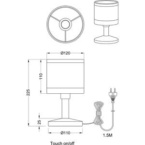 BES LED LED Tafellamp - Tafelverlichting - Trion Vamos - E14 Fitting - Rond - Mat Zwart - Metaal