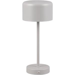 BES LED LED Tafellamp met Opbaadbare Batterijen - Trion Elf - 1.5W - Warm Wit 3000K - Grijs - Metaal
