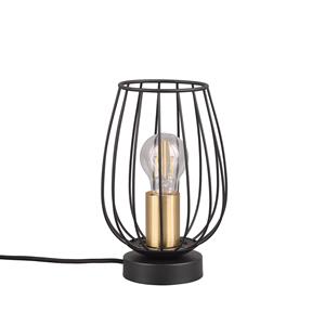 BES LED LED Tafellamp - Trion Rigo - E27 fitting - Rond - Mat Zwart - Metaal